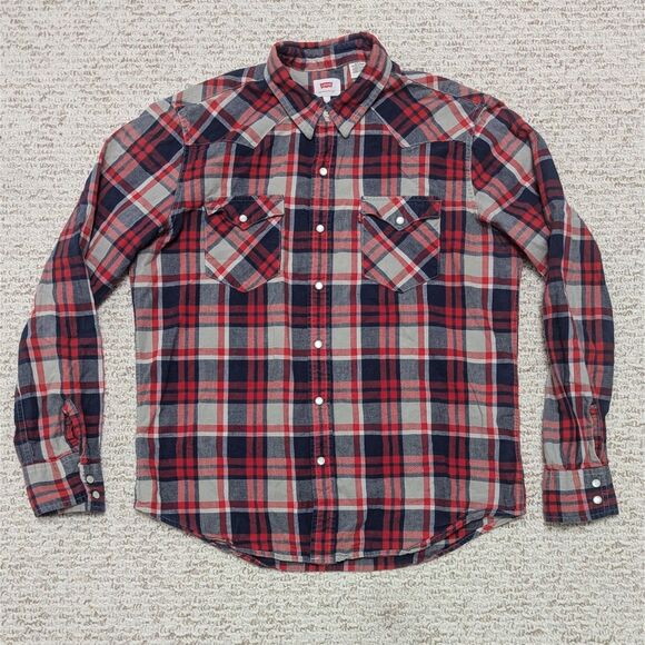 Levi's Other - Levi's Men Sz L Pearl Snap Casual Western Shirt Normcore Dadcore